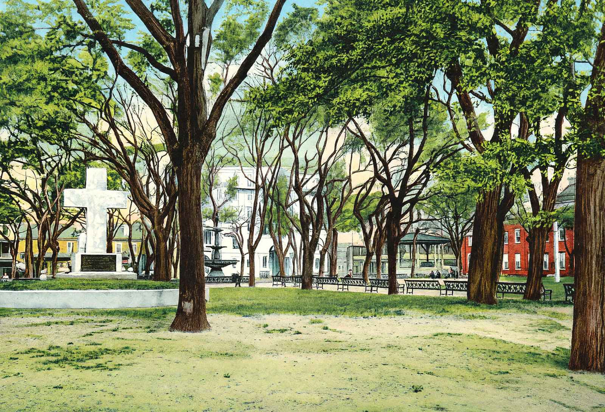 Bienville Square Mobile Alabama in 1905 Vintage Print (7 Sizes) - High Quality