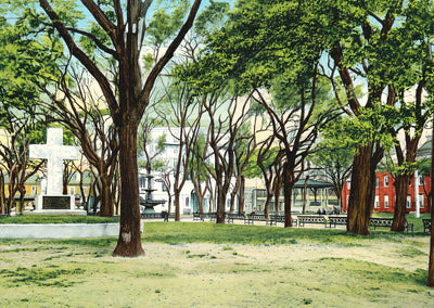 Bienville Square Mobile Alabama in 1905 Vintage Print (7 Sizes) - High Quality