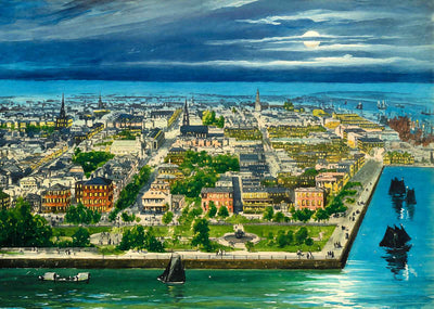 Bird's-Eye View Charleston in 1906 Art Print (7 Sizes) - Acid Free
