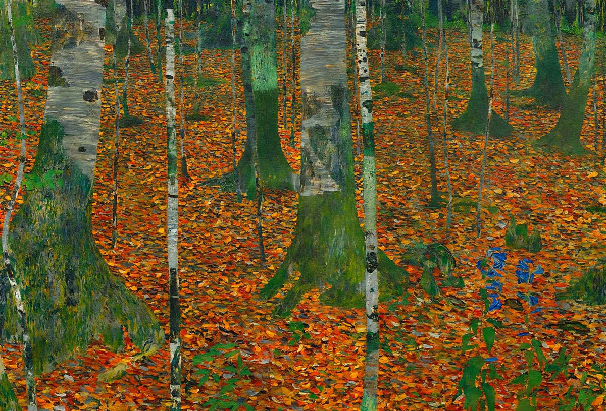 Birch Forest Fine Art Print Painting by Gustav Klimt Nature (6 Sizes) - Trees