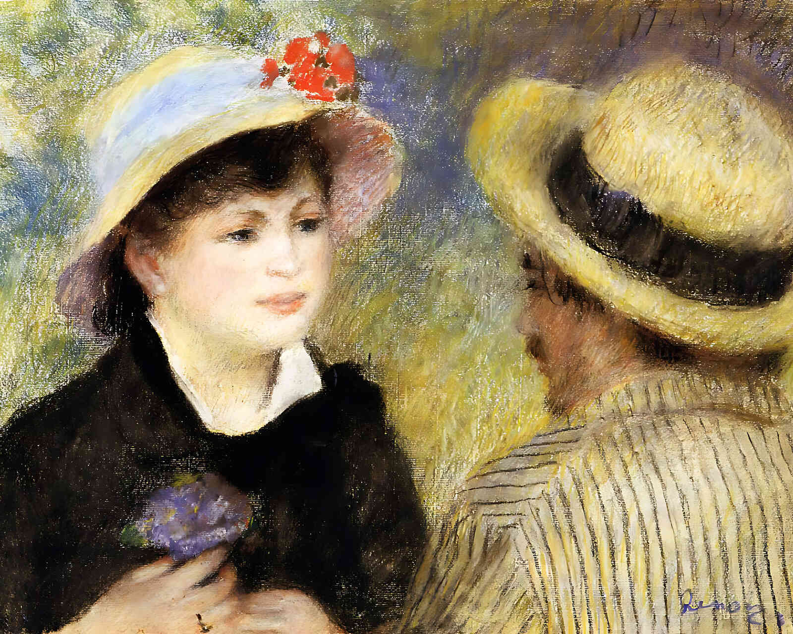Boating Couple (Aline Charigot and Renoir) 8x10" Print - Restored