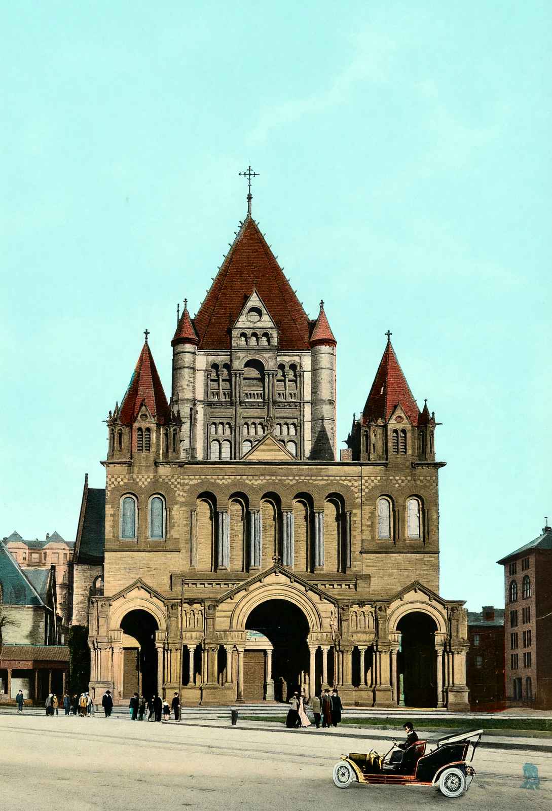 Trinity Church, Boston, Massachusetts in 1907 Vintage Print (7 Sizes)