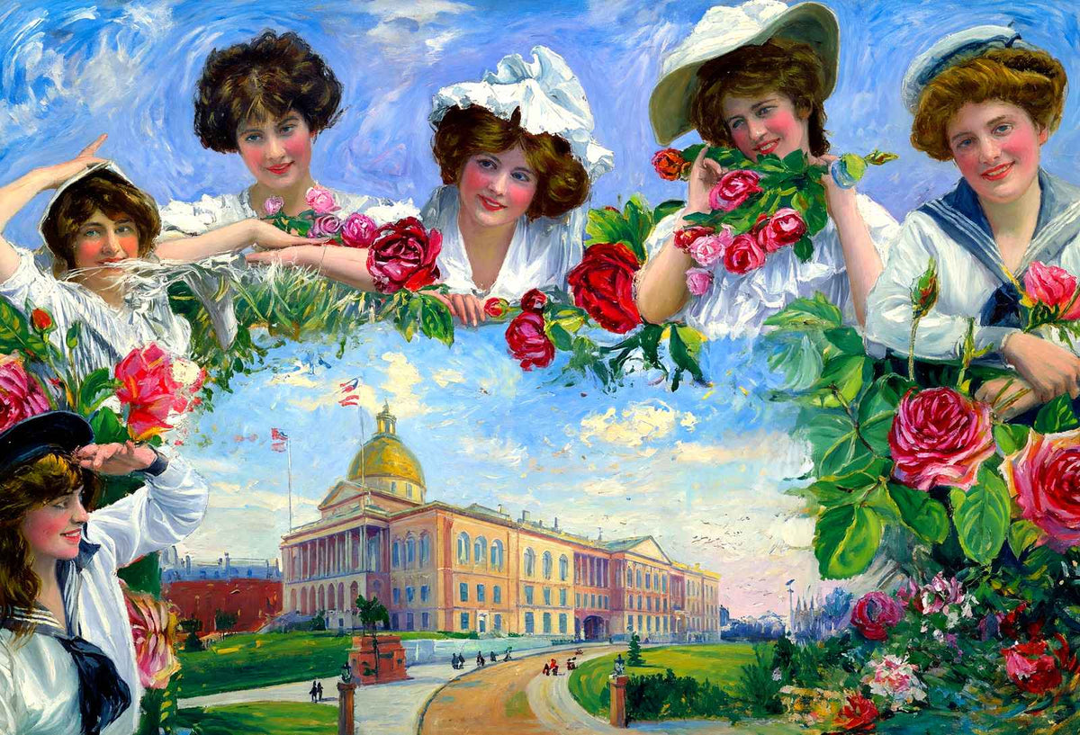 Boston State House, Massachusetts in 1908 Art Print (7 Sizes) - Shipped Flat