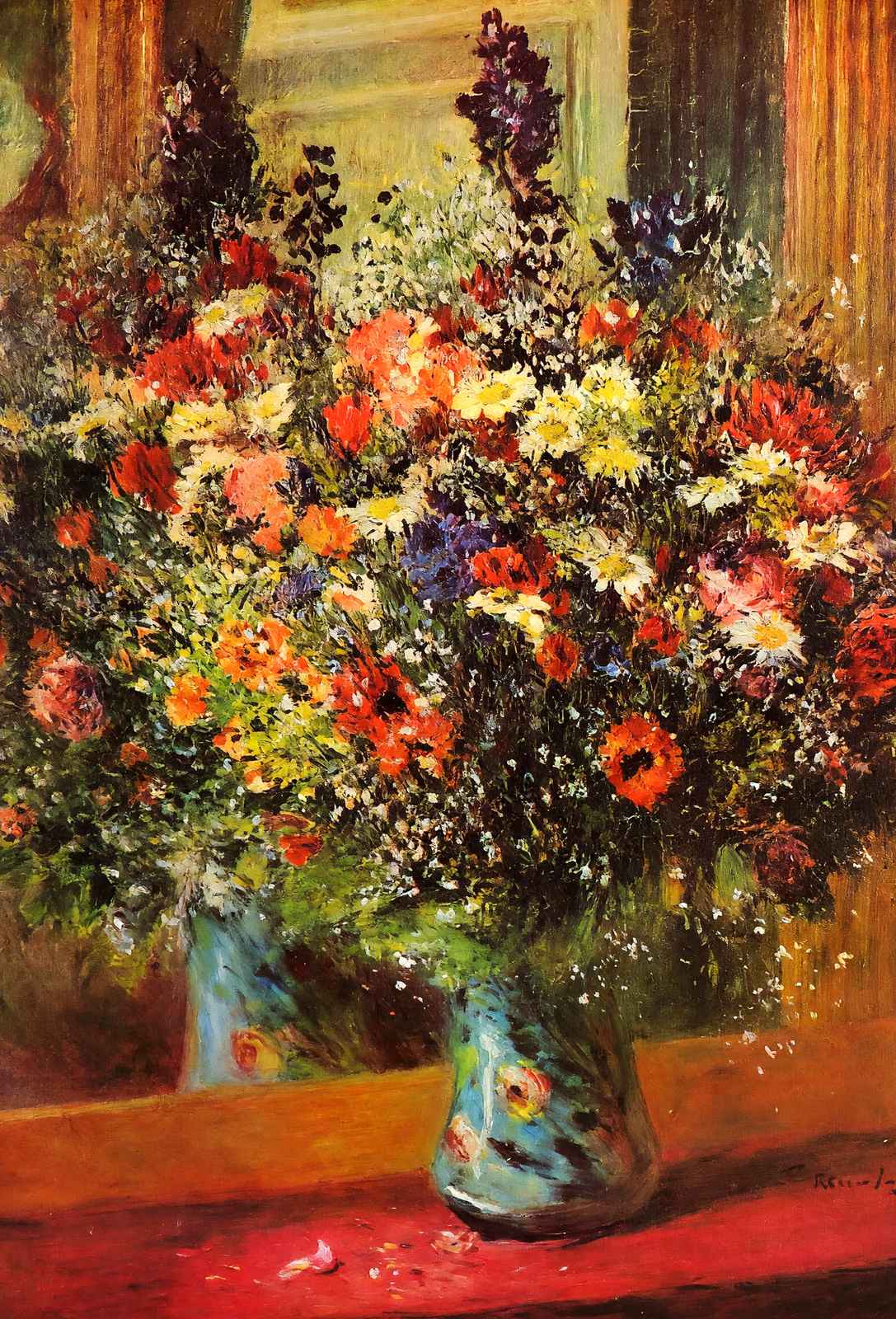 Bouquet in Front of a Mirror 1877 by Pierre-Auguste Renoir Art Print (6 Sizes)