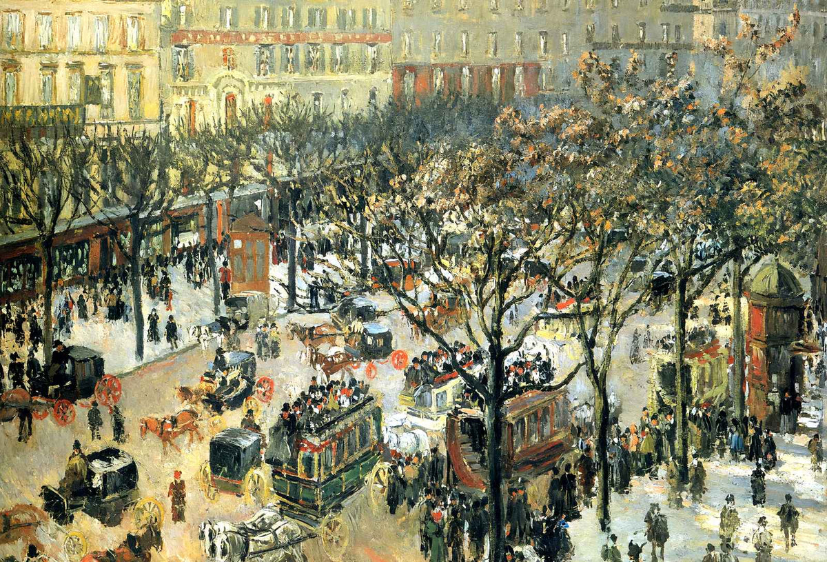 Boulevard Des Italiens Morning, Sunlight 1897 by Pissarro Art Print (6 Sizes)