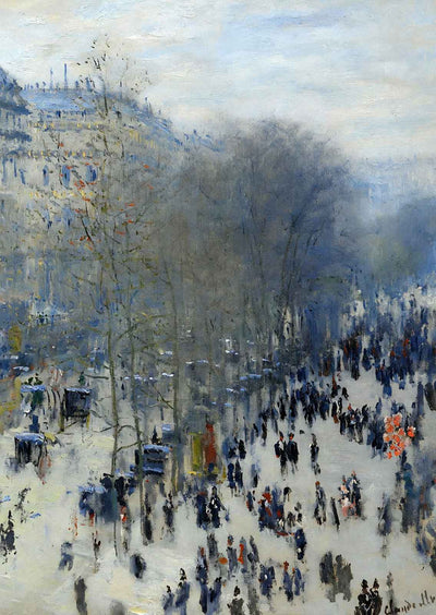 Boulevard des Capucines Art Print Painting by Claude Monet (6 Sizes) - Restored