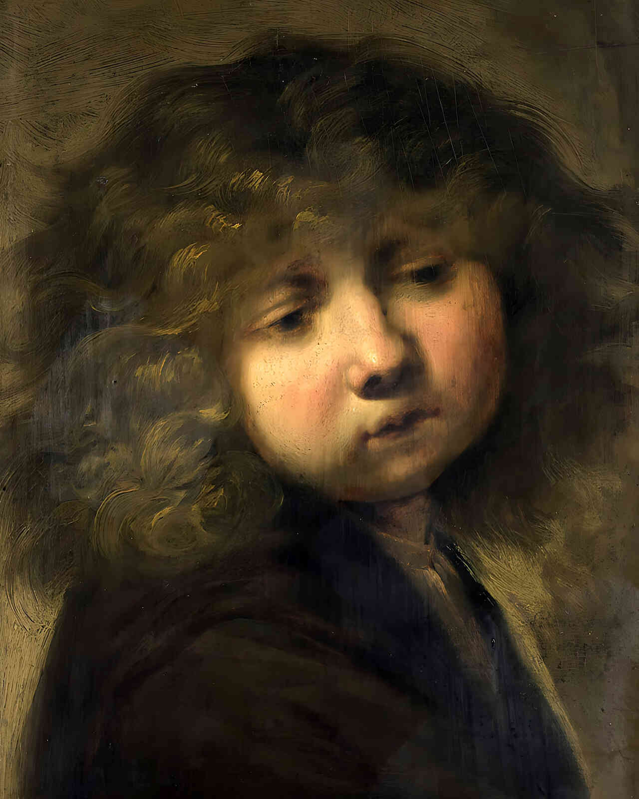 Boys Cup Painting by Rembrandt 8x10" Art Print - Premium Quality