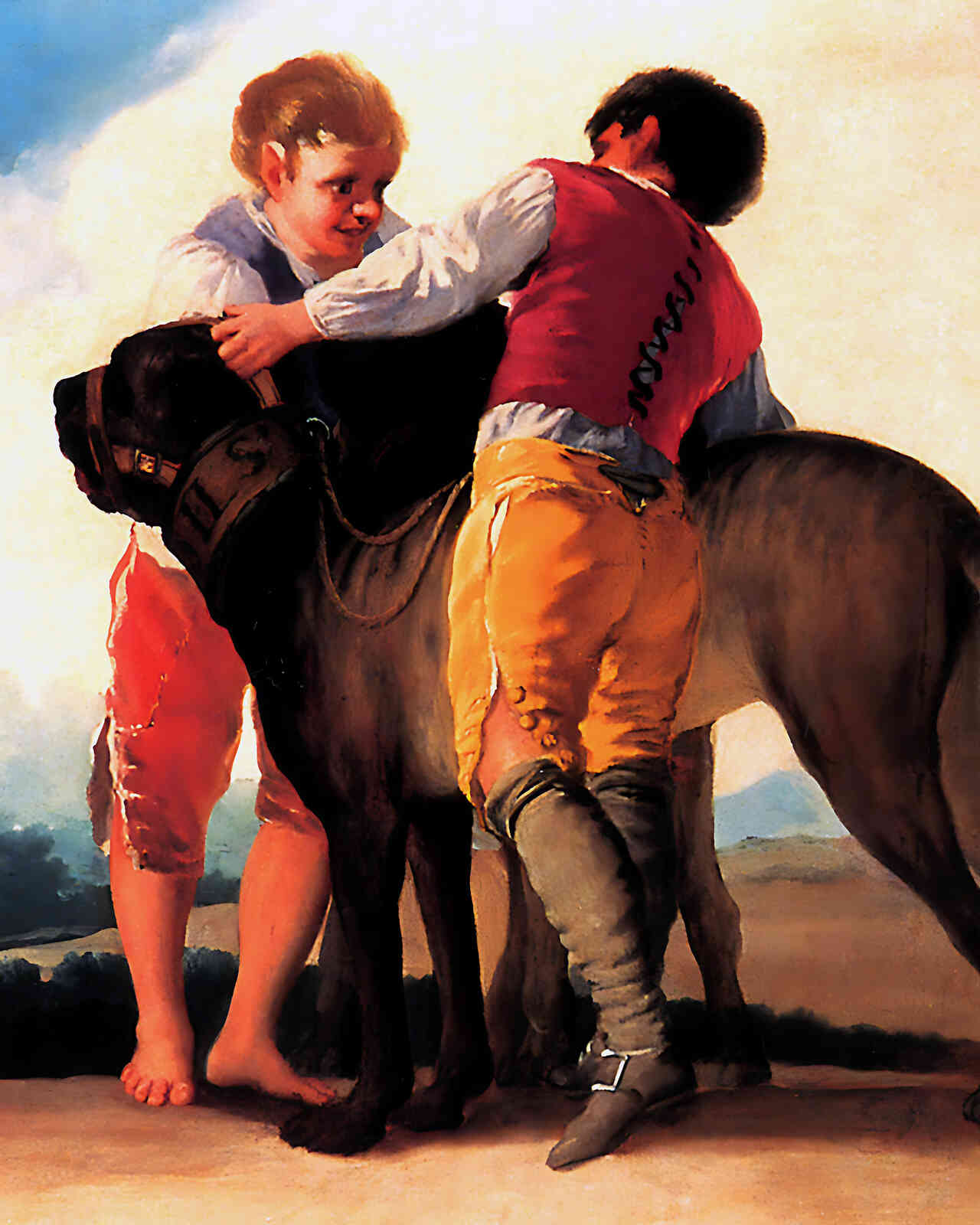 Boys with Mastiff Painting by Francisco Goya 8x10" Art Print - Premium Quality
