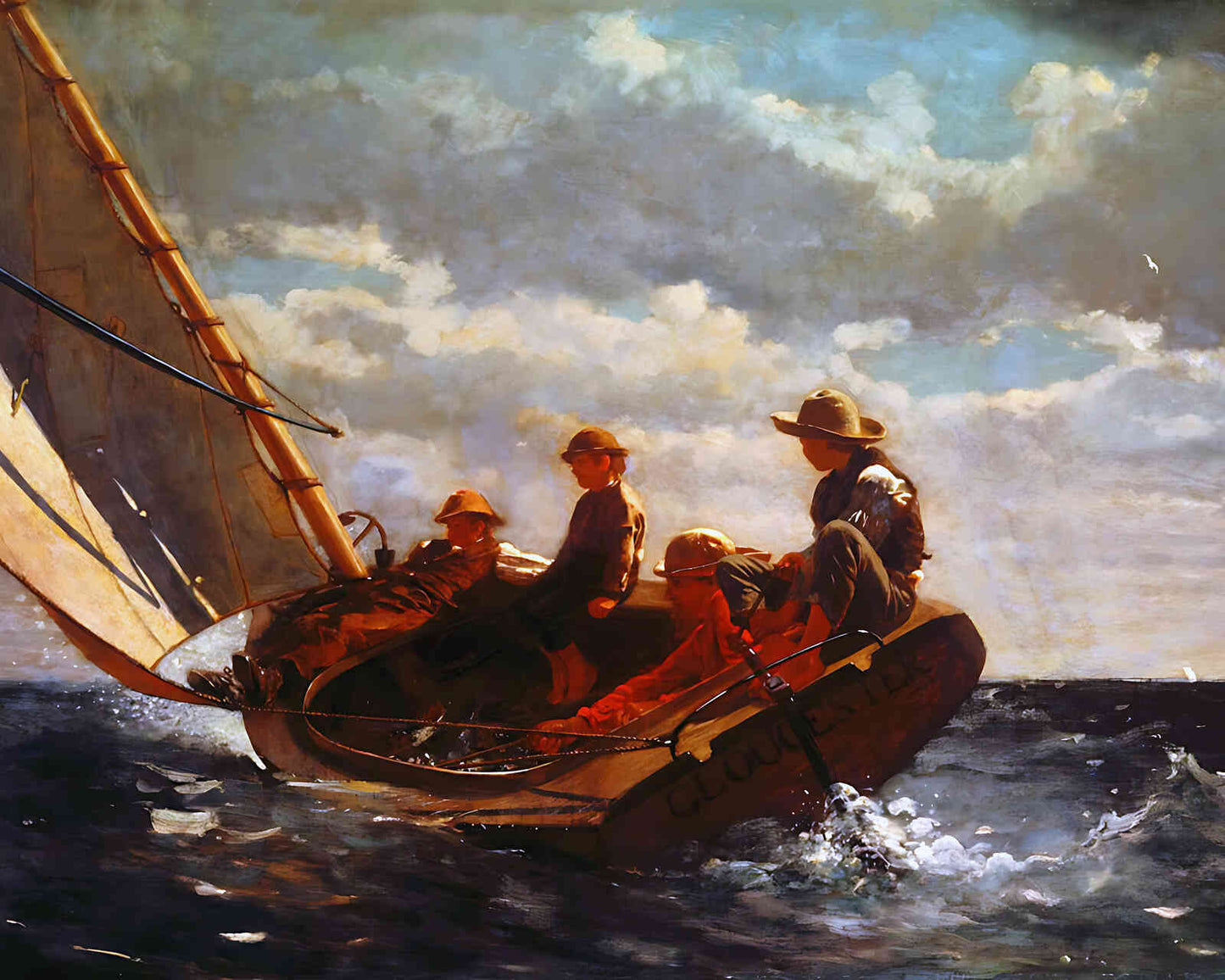 Breezing Up (a Fair Wind) Painting by Winslow Homer 8x10" Art Print Acid Free