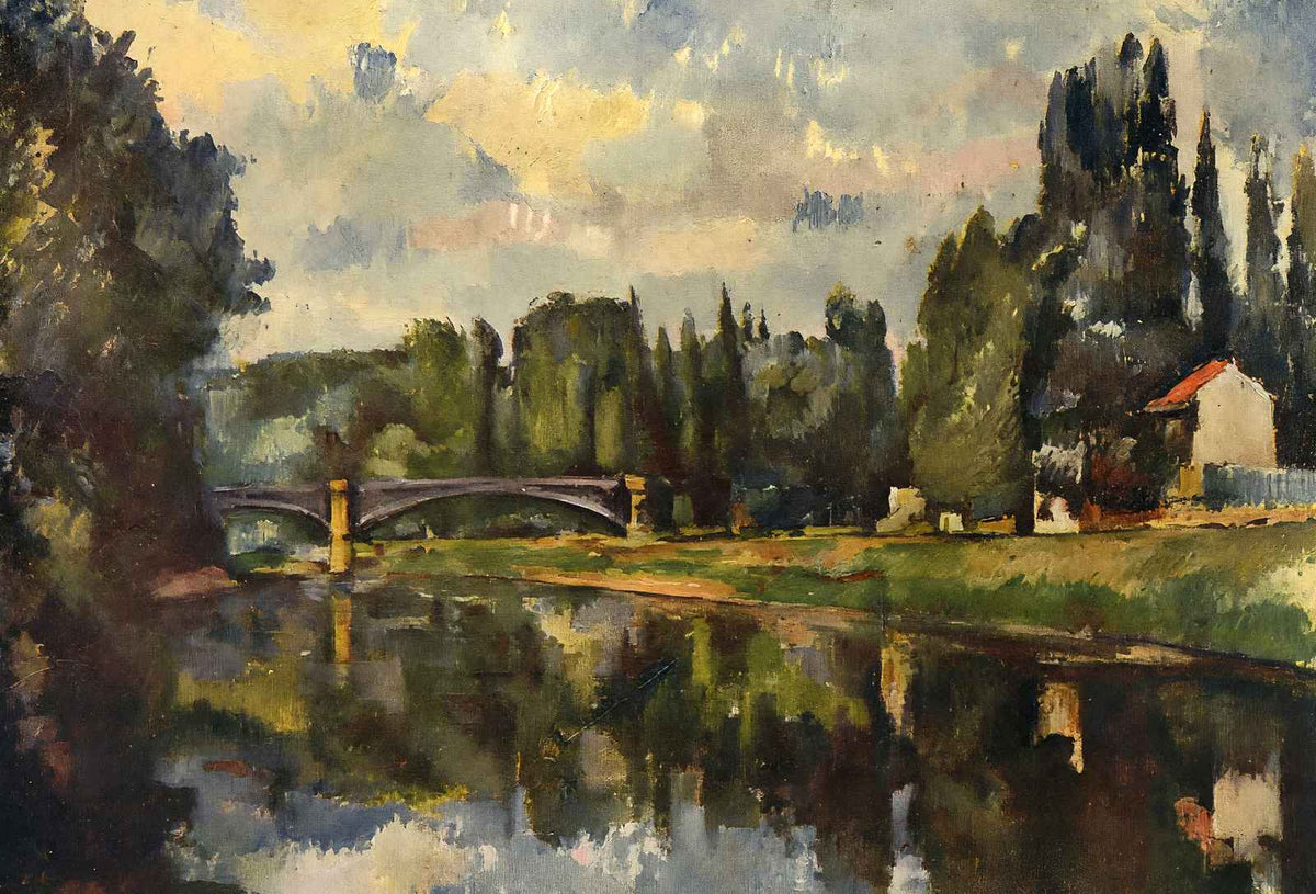 Bridge Over the Marne Fine Art Print 1888 Painting by Paul Cezanne (6 Sizes)