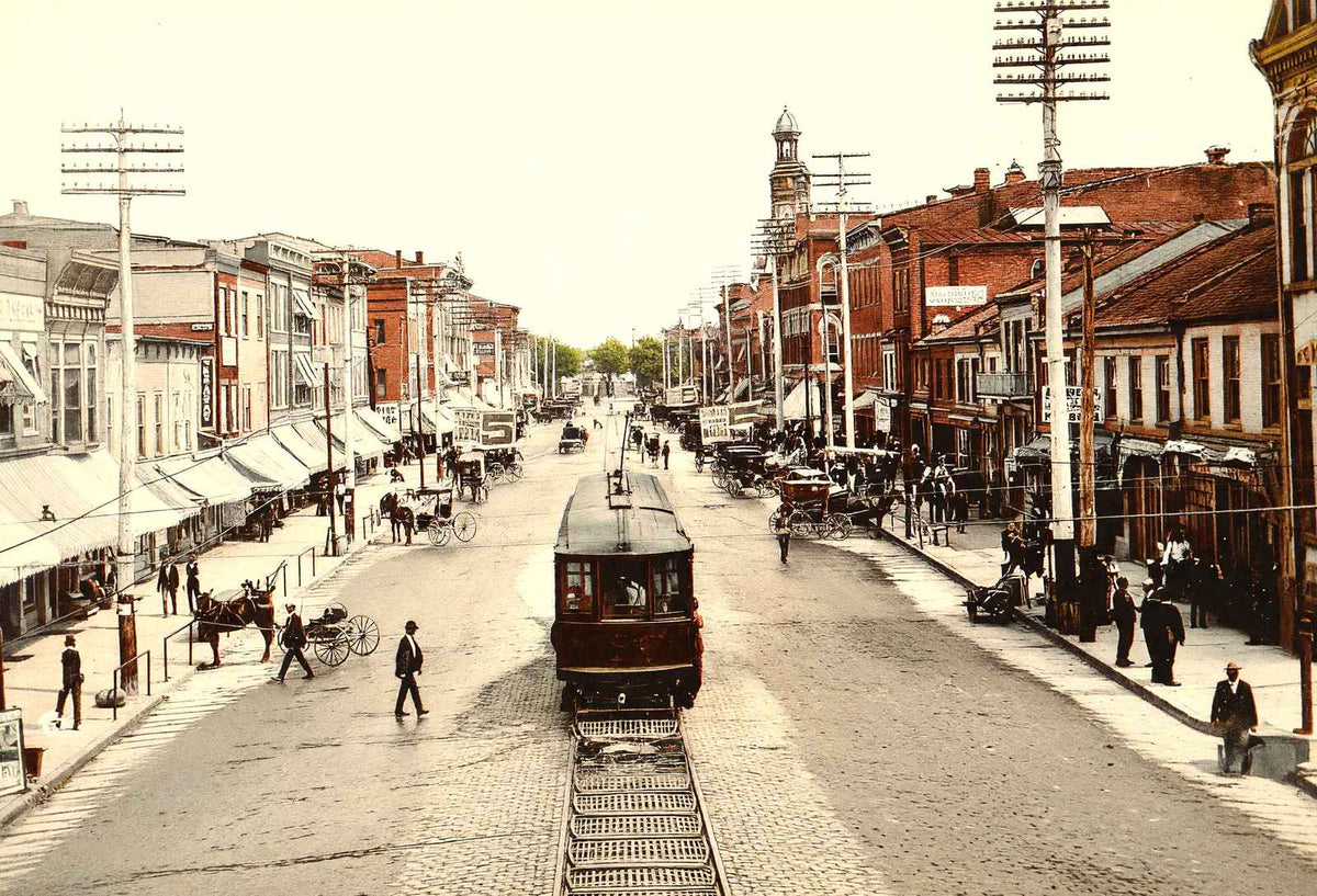 Broadway Looking South Greenville Ohio in 1906 Vintage Print (7 Sizes)
