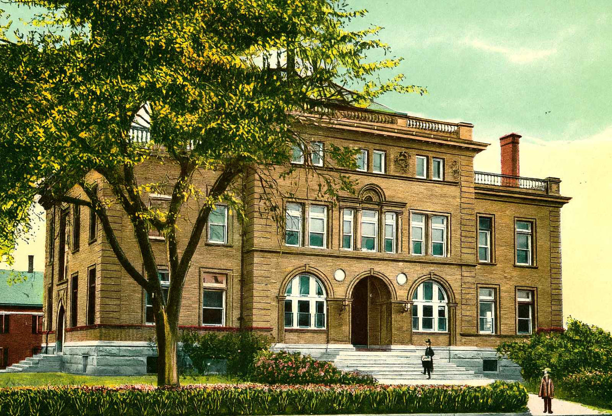 Court House, Brockton, Massachusetts in 1907 Vintage Print (7 Sizes)