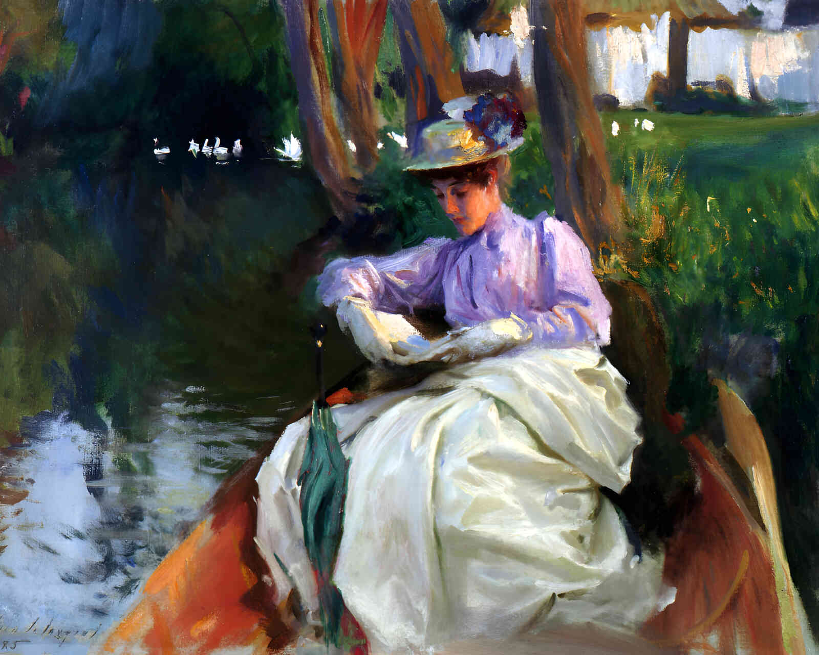 By the River 1885 Painting by John Singer Sargent 8x10" Art Print