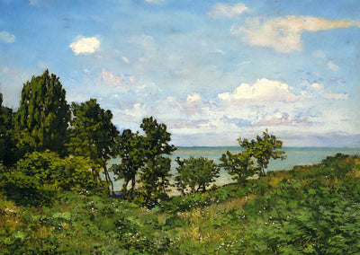 By the Sea Art Print 1864 Painting by Claude Monet (6 Sizes) - Retouched