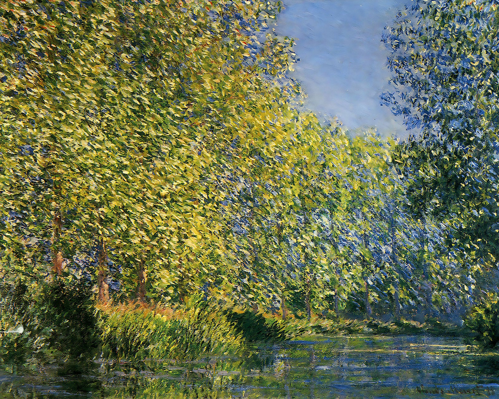 Bend in the River Epte Painting by Claude Monet 8x10" Art Print