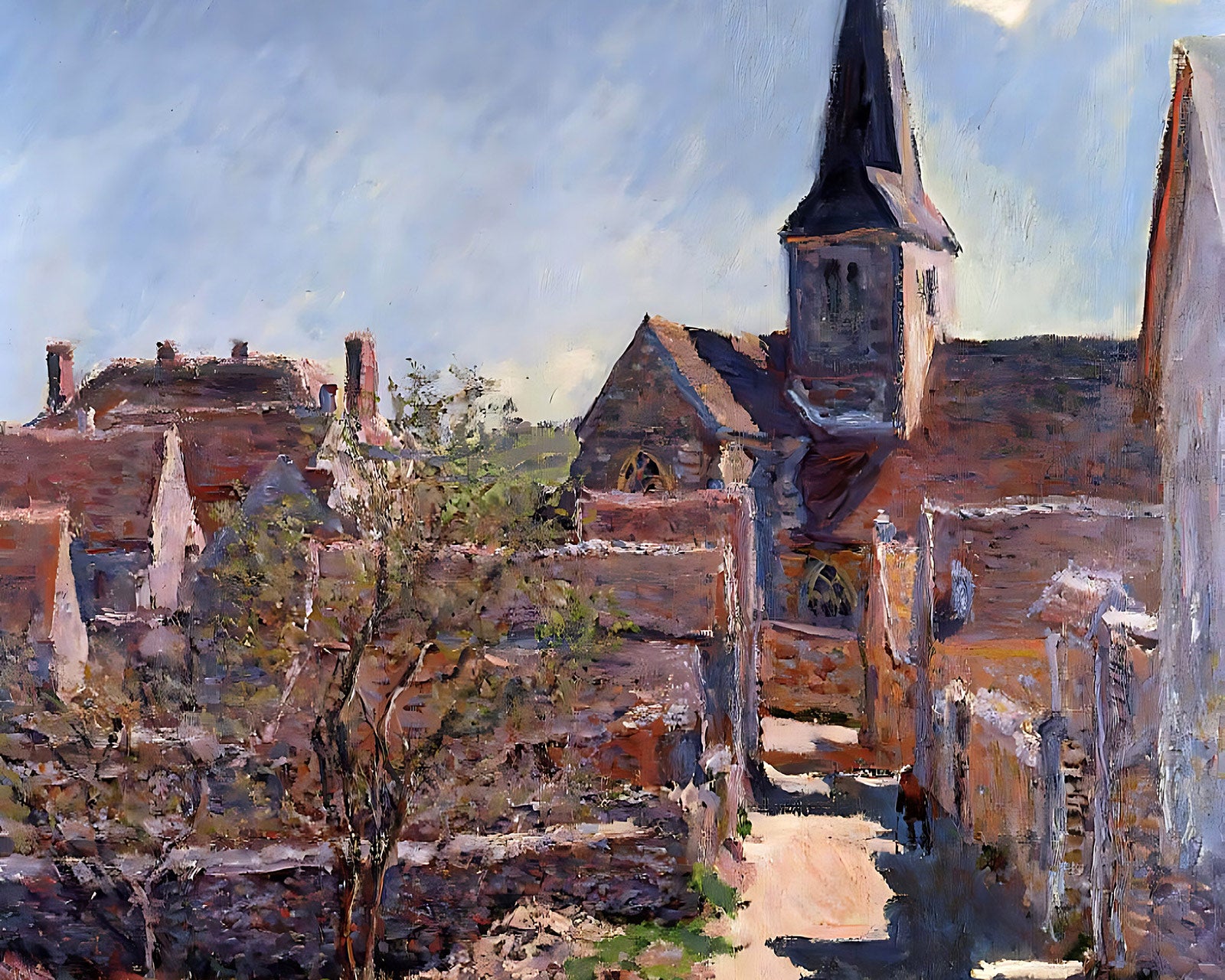 Bennecourt Painting by Claude Monet 8x10" Art Print