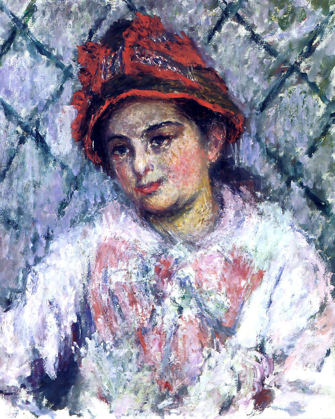 Blanche Hoschede Painting by Claude Monet 8x10" Art Print