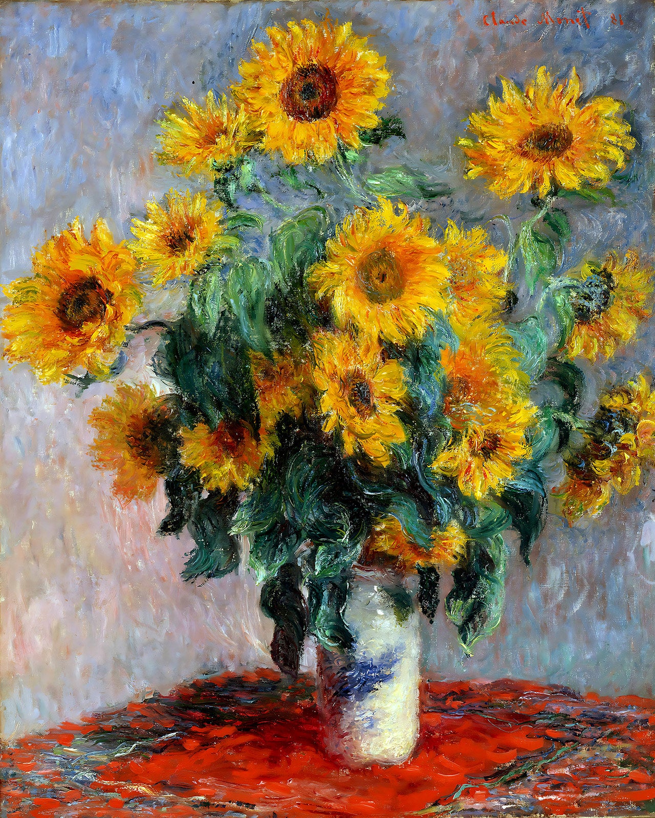 Bouquet of Sunflowers Painting by Claude Monet 8x10" Art Print
