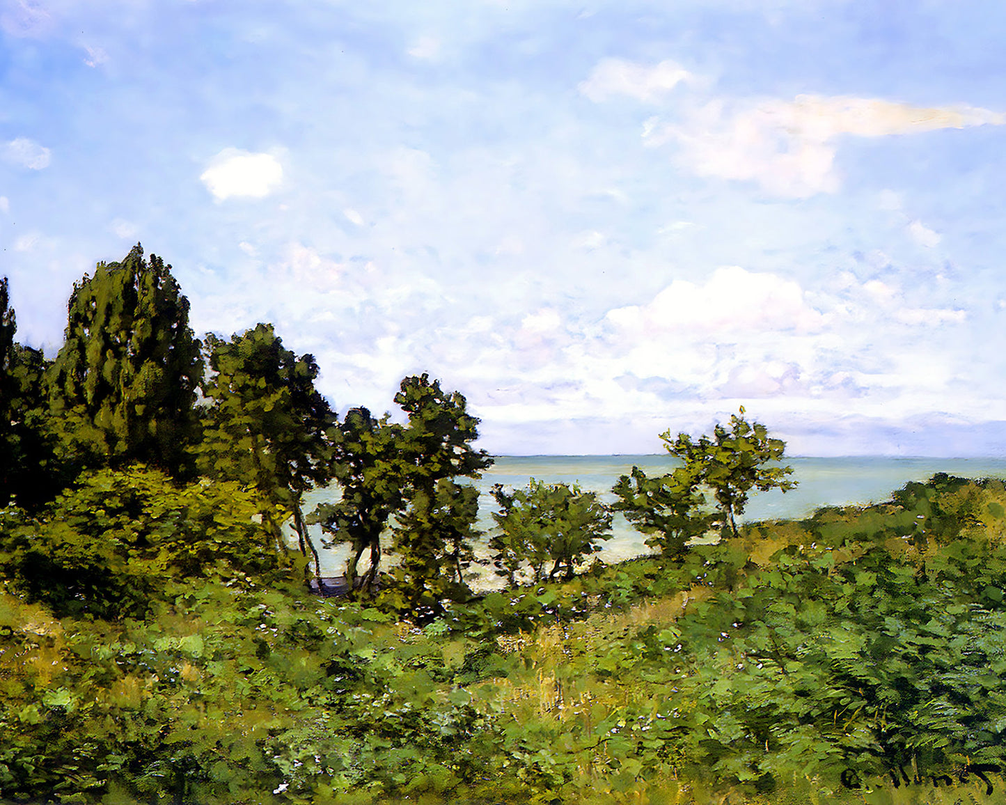 By the Sea Painting by Claude Monet 8x10" Art Print