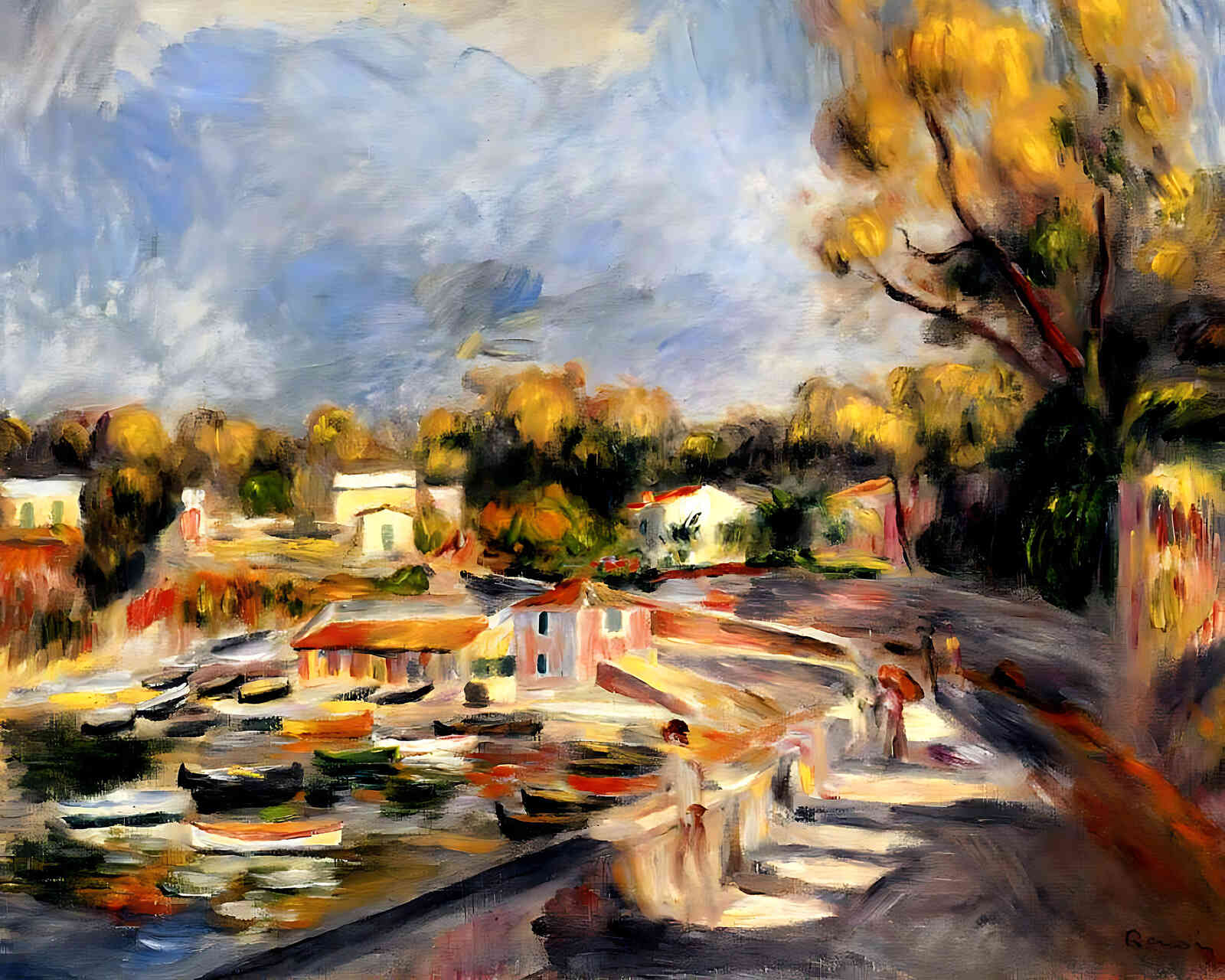 Cagnes Landscape Painting by Pierre-Auguste Renoir 8x10" Art Print - Acid Free