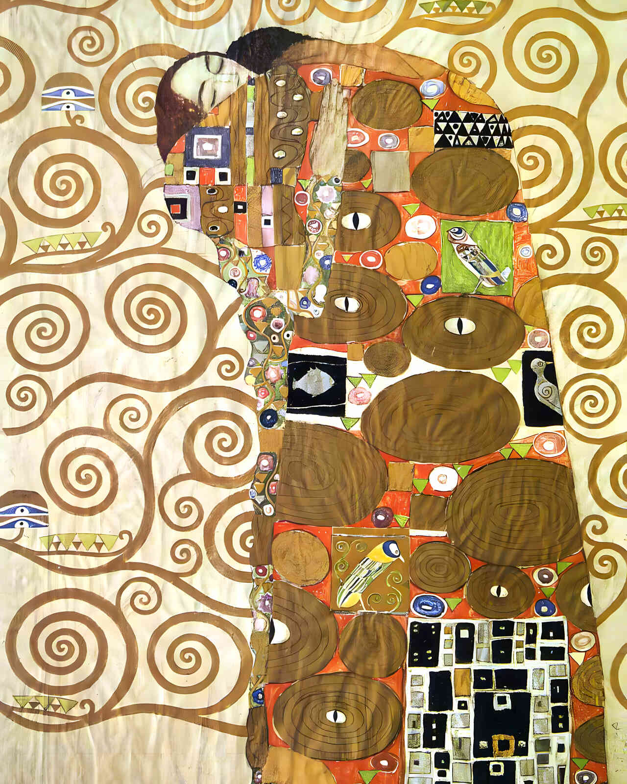 Cartoon for the Frieze of the Villa Stoclet in Brussels Fulfillment 1909 Painting by Gustav Klimt 8x10" Art Print