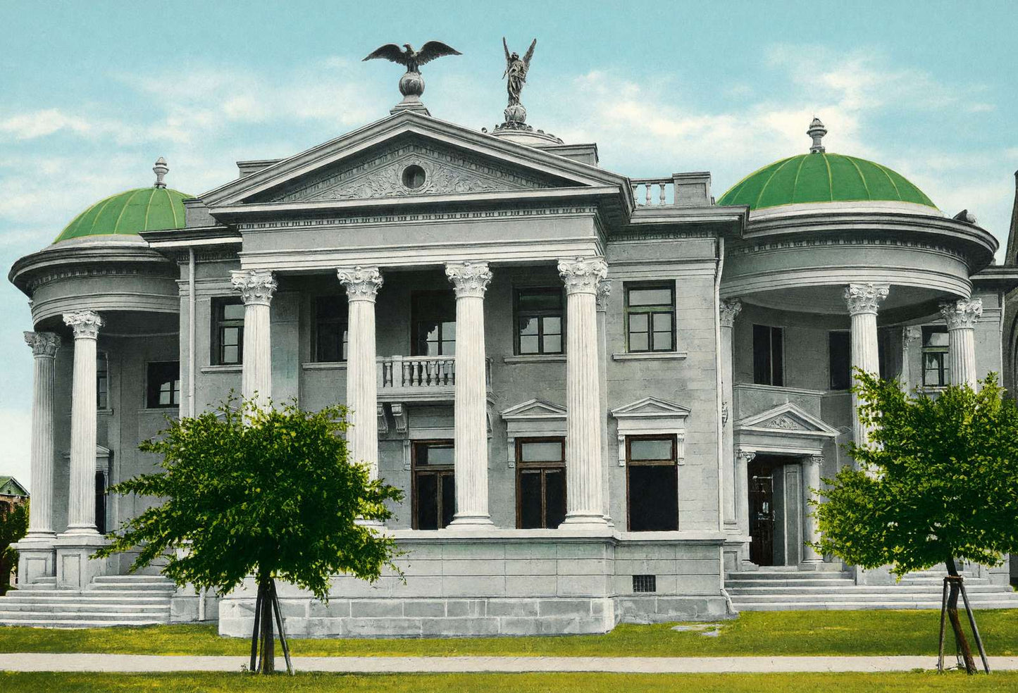 Carnegie Library Houston in 1906 Vintage Print (7 Sizes) - Retouched