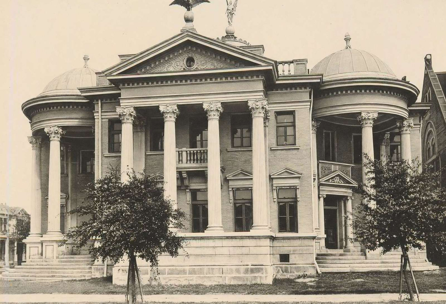 Carnegie Library Houston in 1906 Vintage Print (7 Sizes) - Restored