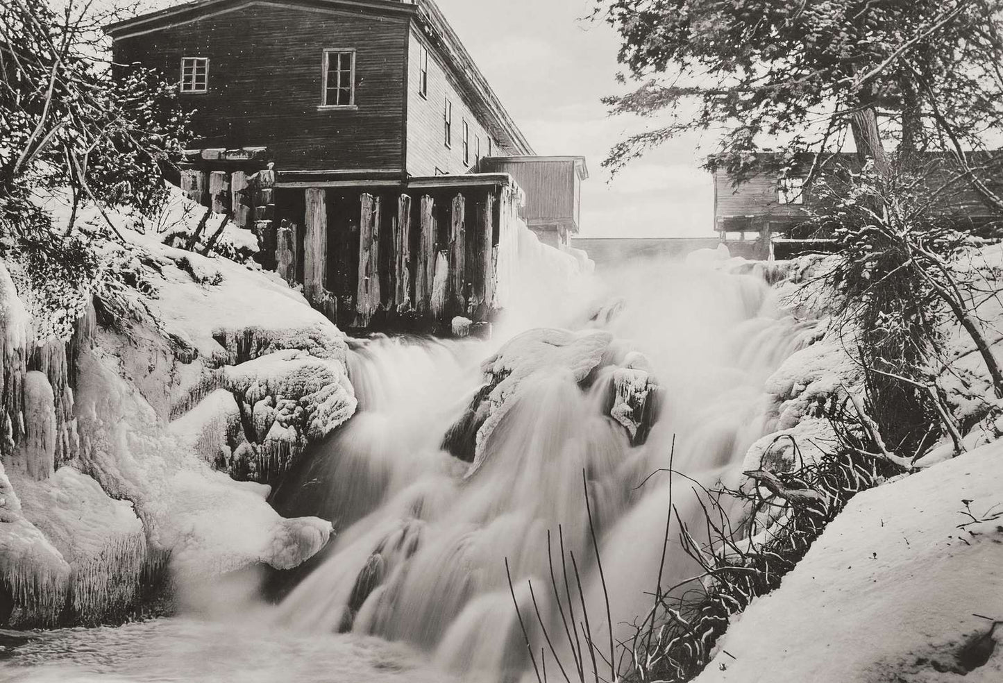 The Cascade Oakland Maine in 1911 Photo Print (7 Sizes) - Reproduction