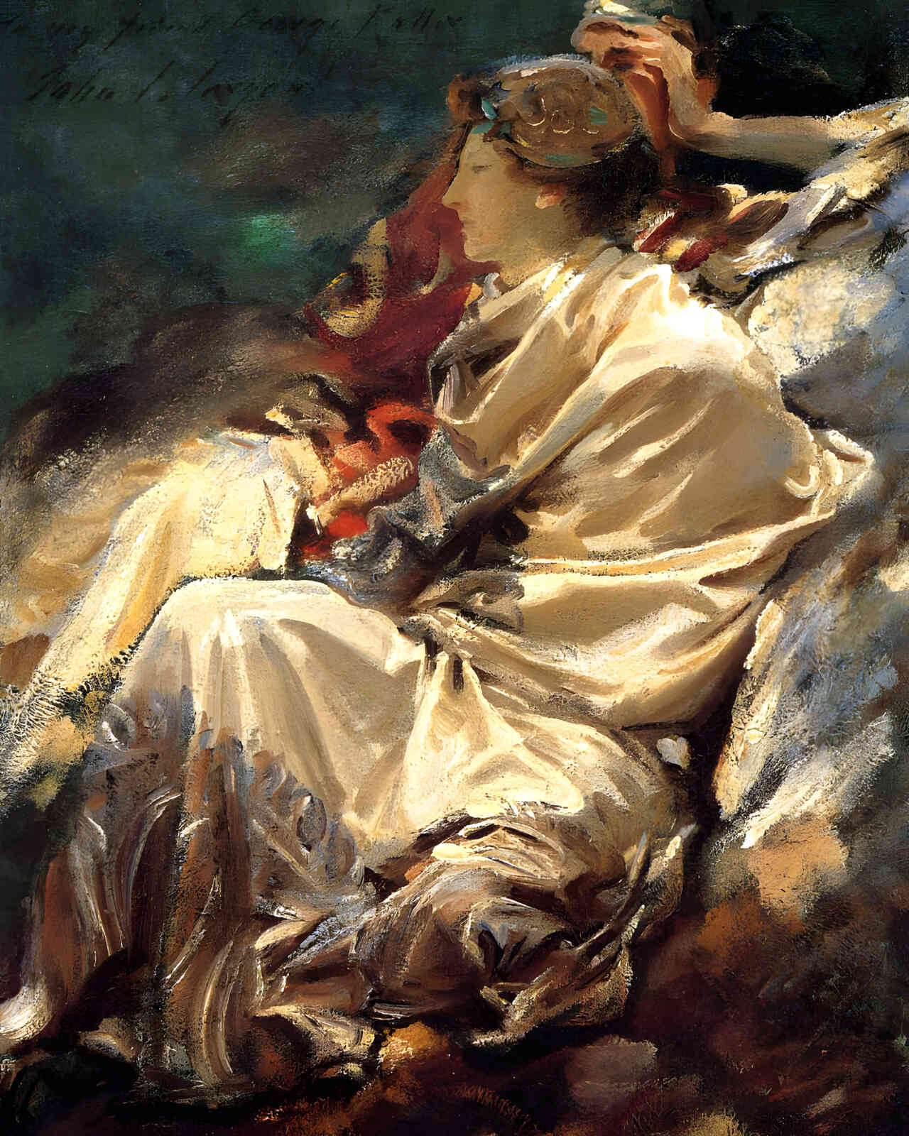 Cashmere Shawl 1910 Painting by John Singer Sargent 8x10" Art Print