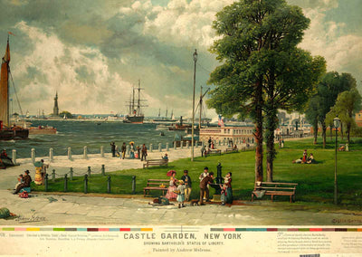 Castle Gardens, New York by Andrew Melrose Art Print (6 Sizes) - Vintage Reprint