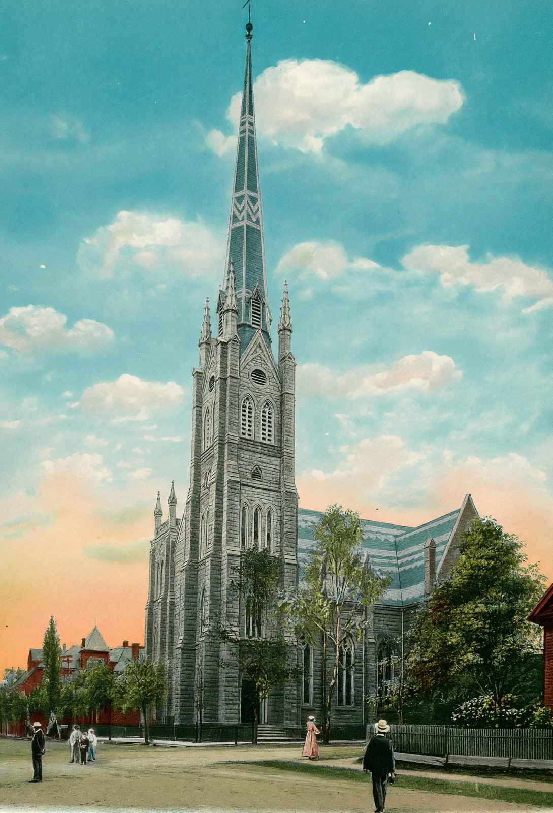 Catholic Church Little Rock AR Vintage Print (7 Sizes) - Enhanced