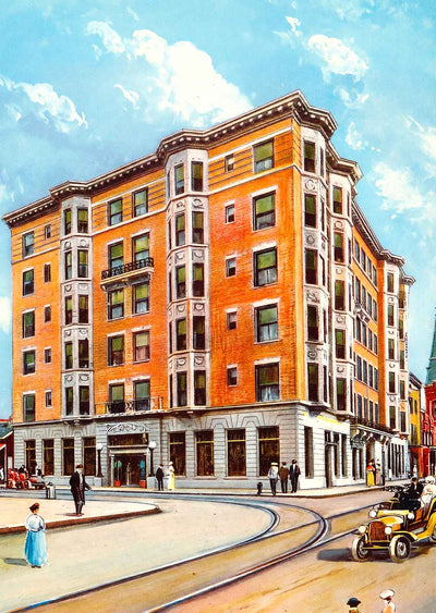 Cawthon Hotel Mobile Alabama in 1909 Vintage Print (7 Sizes) - Restored