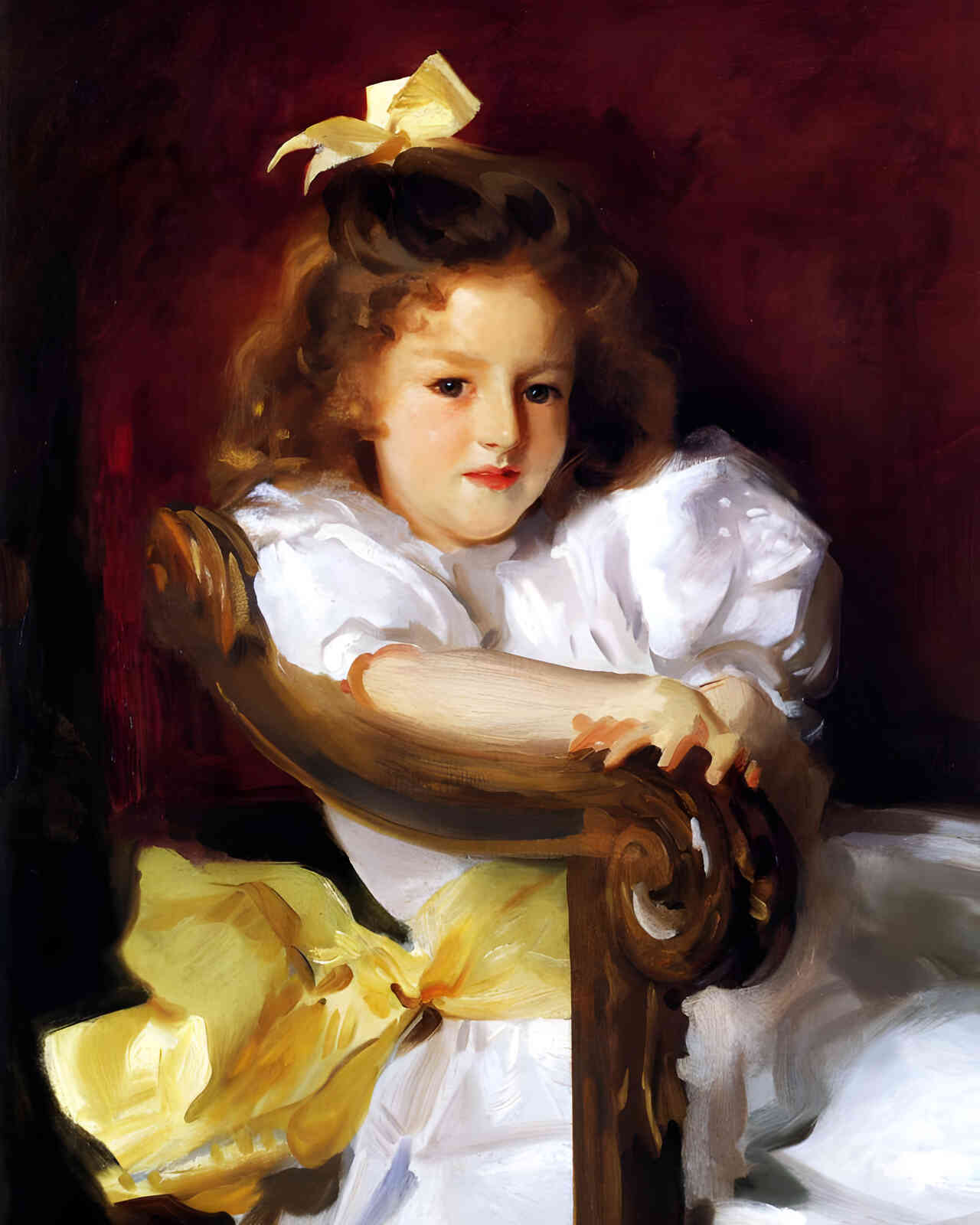 Charlotte Cram 1900 Painting by John Singer Sargent 8x10" Art Print