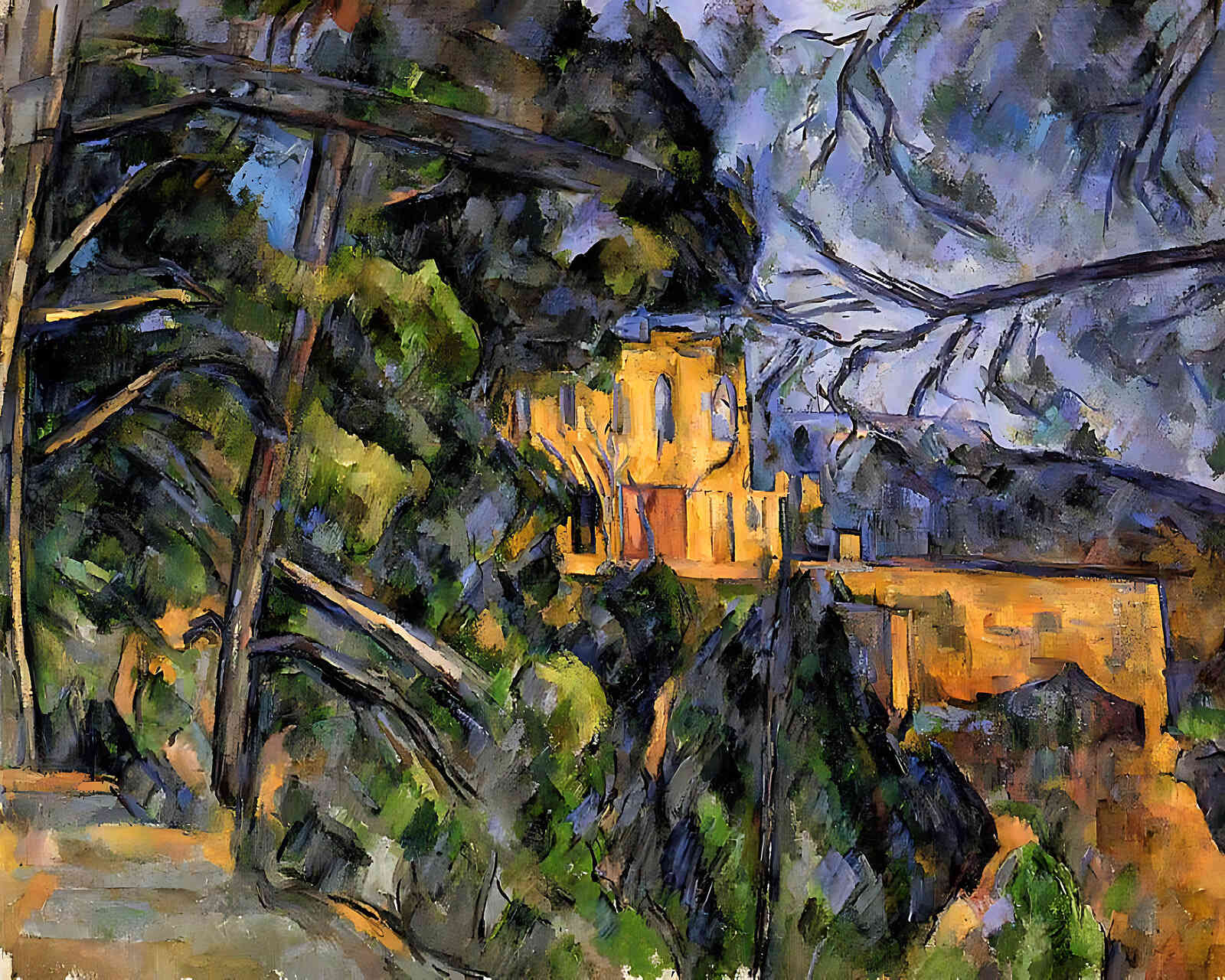 Chateau Noir Painting by Paul Cezanne 8x10" Art Print - Acid Free