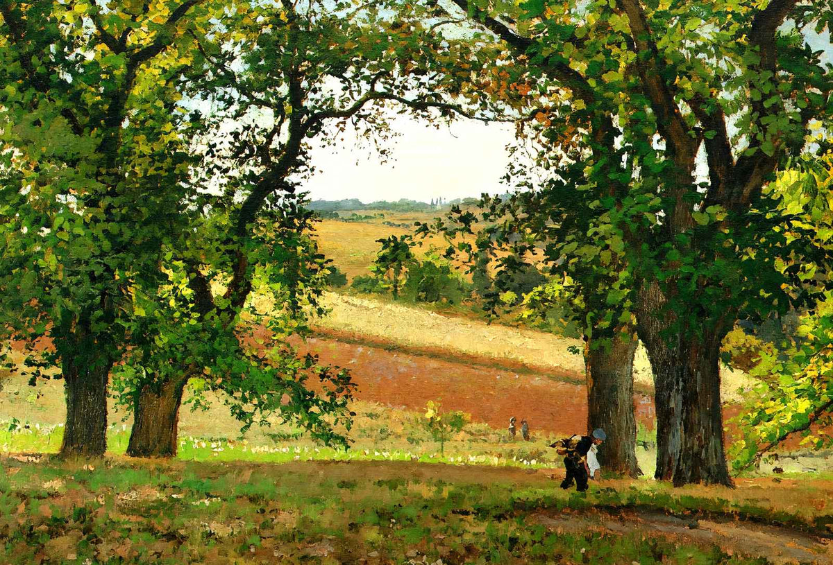 Chestnut Trees at Osny Art Print 1873 Painting by Camille Pissarro (6 Sizes)