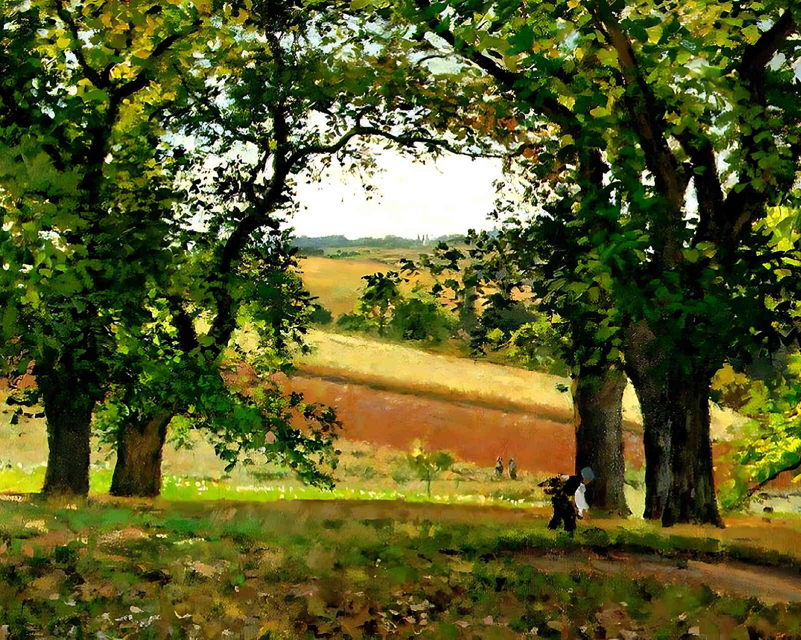 Chestnut Trees at Osny Painting by Camille Pissarro 8x10" Art Print - Acid Free