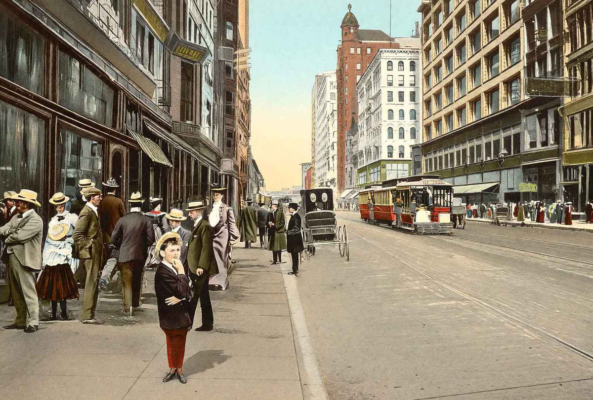 State Street from Monroe Chicago in 1905 Vintage Print (7 Sizes) - Shipped Flat