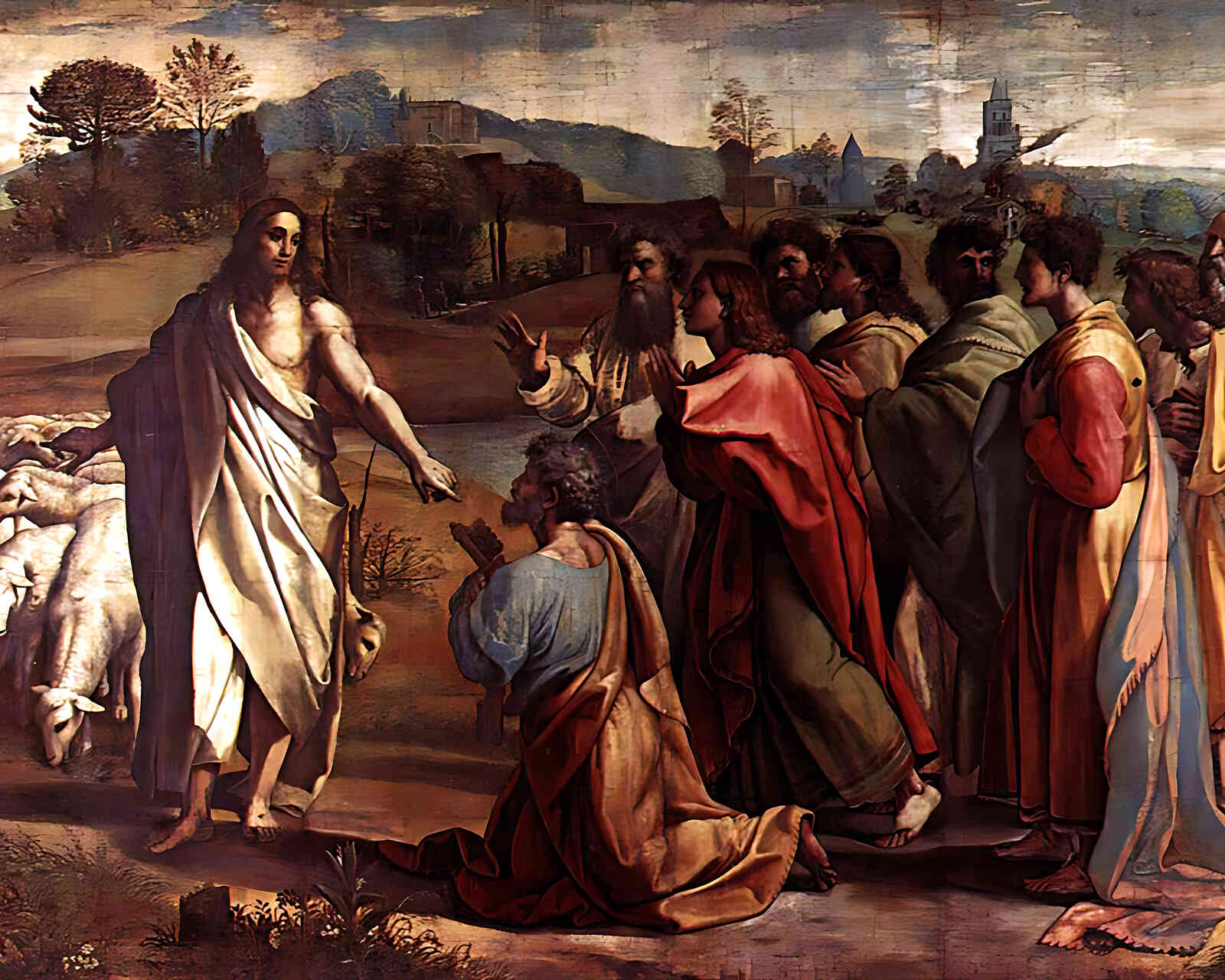 Christ's Charge to St. Peter (Cartoon for the Sistine Chapel) 8x10" Print