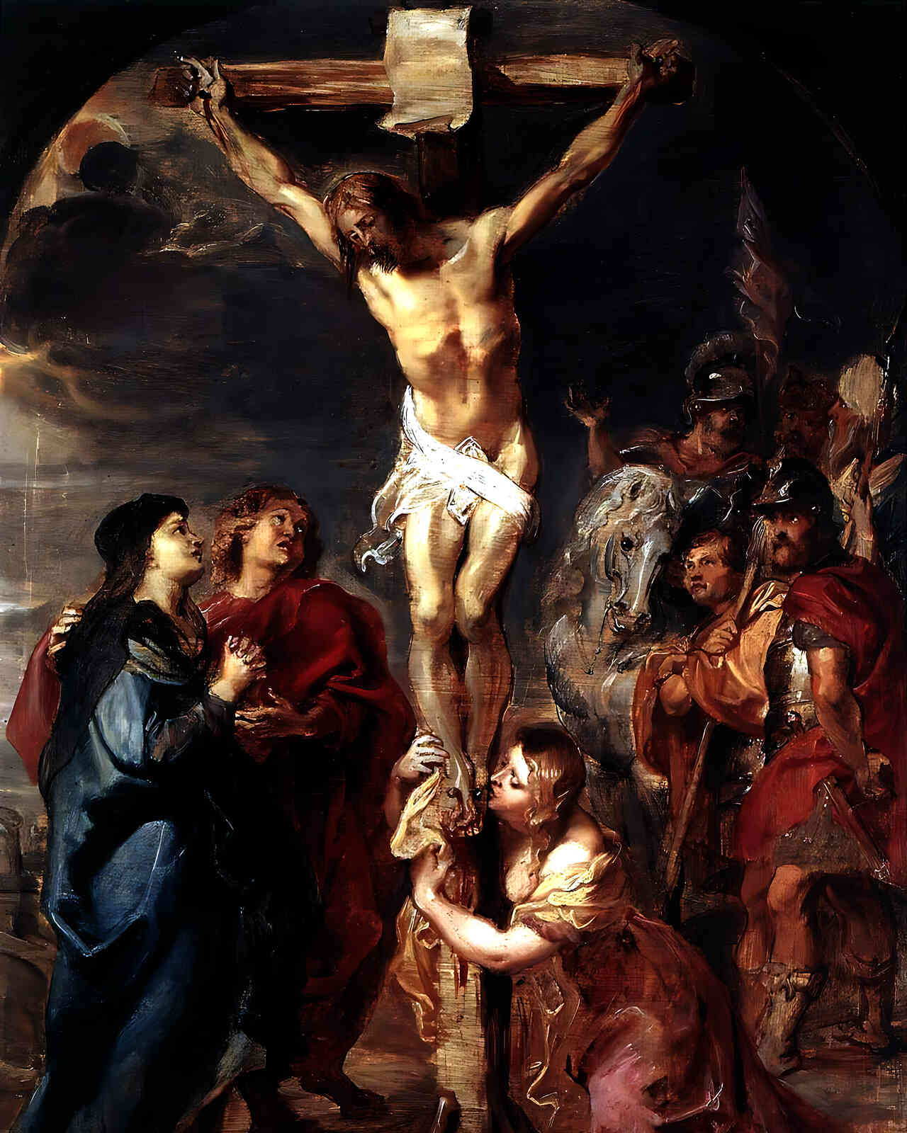 Christ on the Cross Painting by Peter Paul Rubens 8x10" Art Print (High Quality)