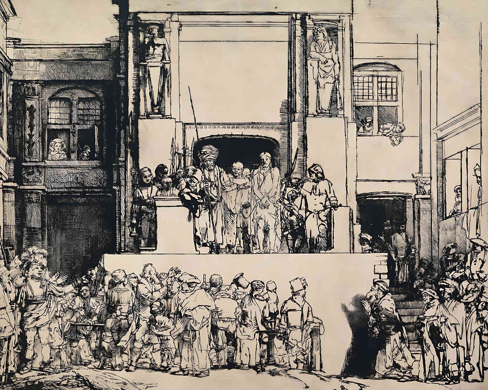 Christ Presented to the People Painting by Rembrandt 8x10" Art Print - Acid Free