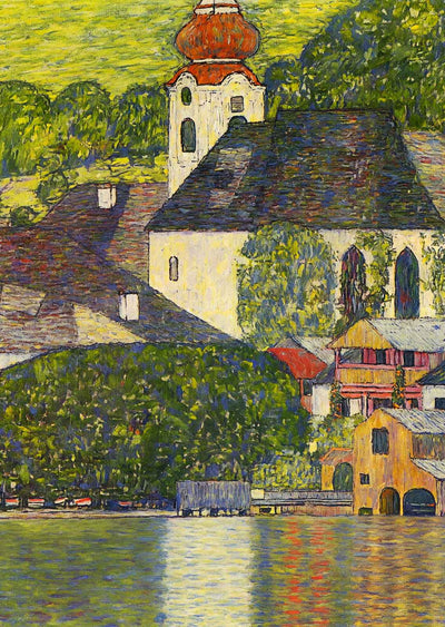 Church in Unterach on the Attersee Art Print 1916 by Gustav Klimt (6 Sizes)