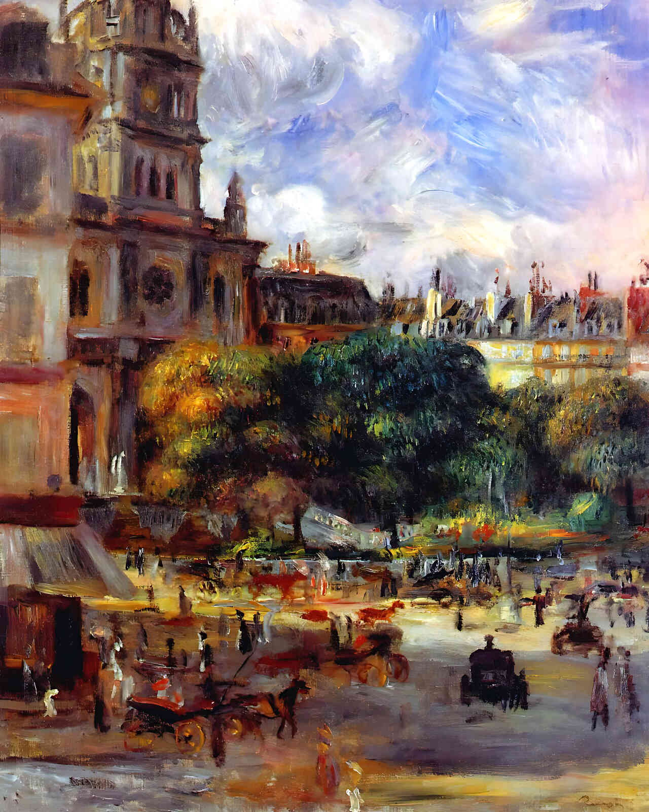 Church of the Holy Trinity in Paris by Pierre-Auguste Renoir 8x10" Art Print