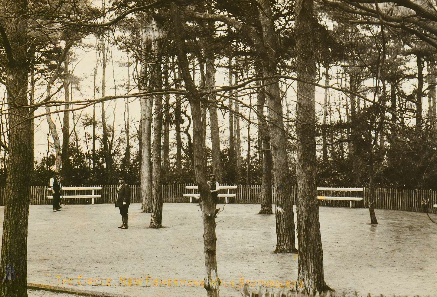 The Circle New Fisherman's Walk Southbourne in 1906 Vintage Print (7 Sizes)