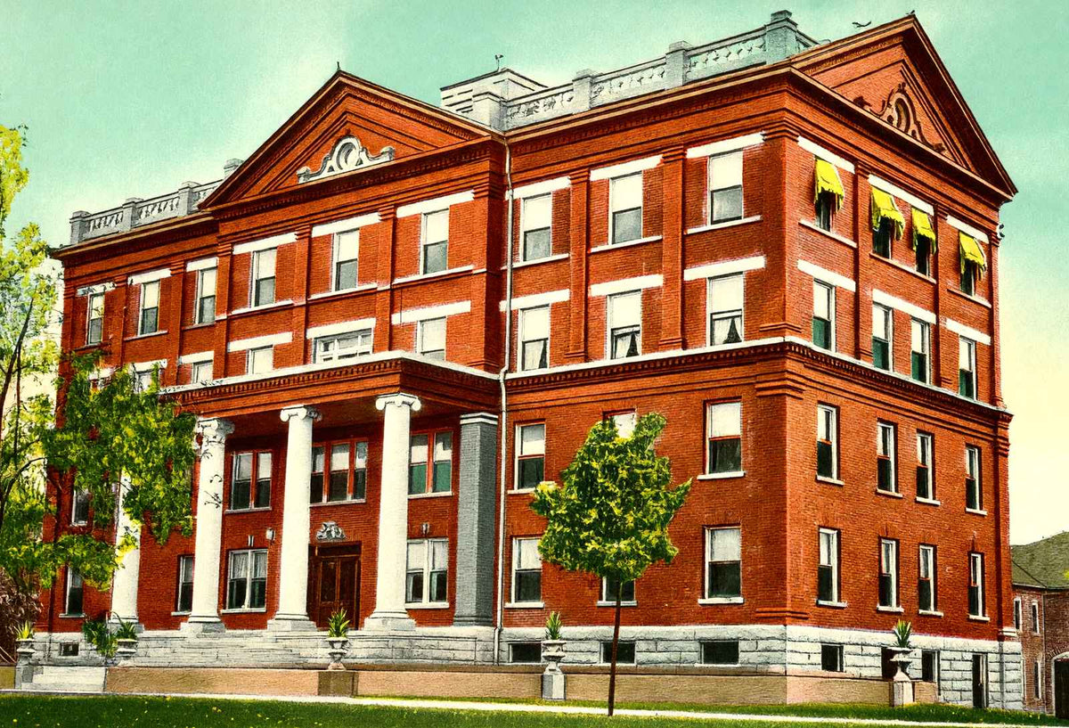 City Hospital Akron Ohio in 1907 Vintage Print (7 Sizes) - Archival Paper