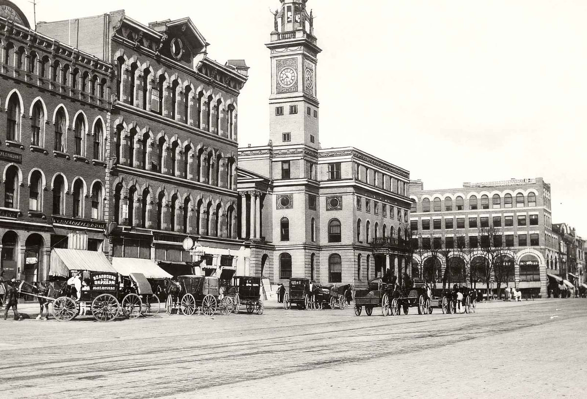 City Square Canton Ohio in 1907 Vintage Print (7 Sizes) - Enhanced
