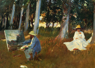 Claude Monet by the Edge of a Wood 1885 by Sargent Art Print (6 Sizes)