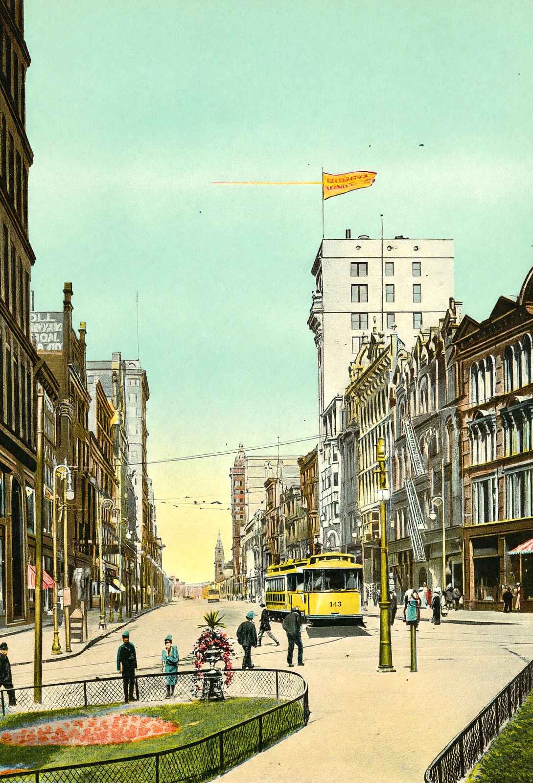 Euclid Avenue from the Square Cleveland in 1907 Vintage Print (7 Sizes)