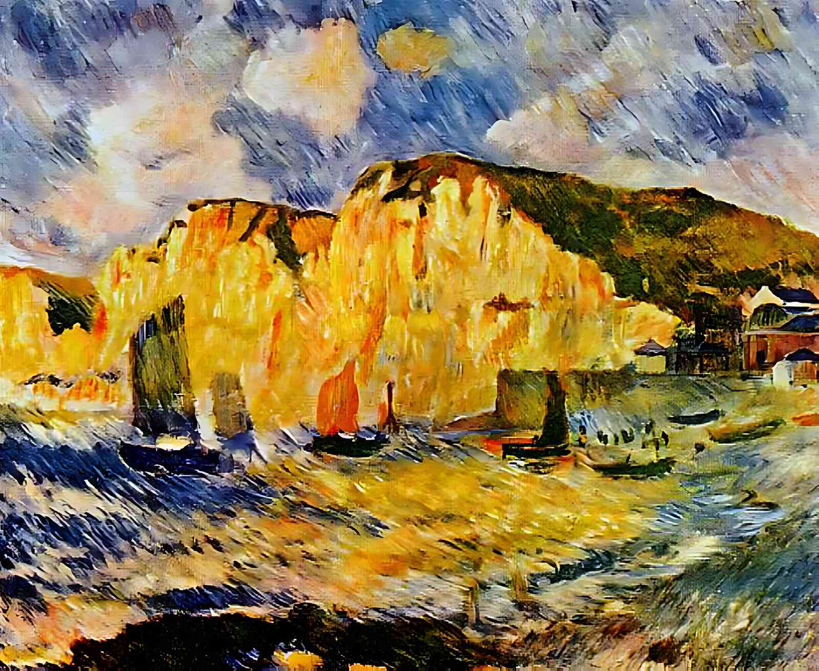 Cliffs Painting by Pierre-Auguste Renoir 8x10" Art Print - Premium Quality