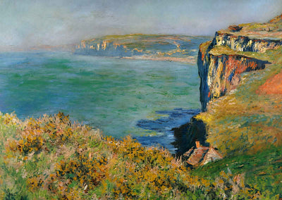 Cliff at Grainval 1882 Painting by Claude Monet Art Print (6 Sizes) - Retouched