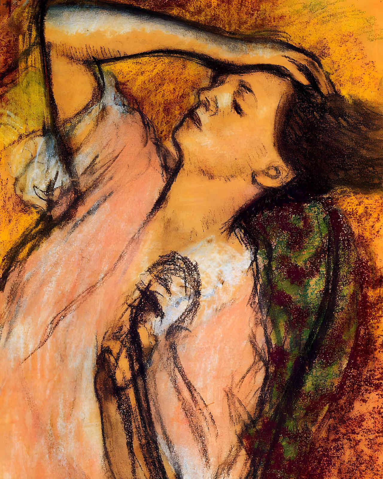 Combing the Hair 1895 Painting by Edgar Degas 8x10" Art Print